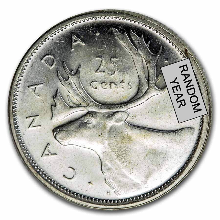 Canada 80% Silver Coins - $10 Face Value Roll - Quarters