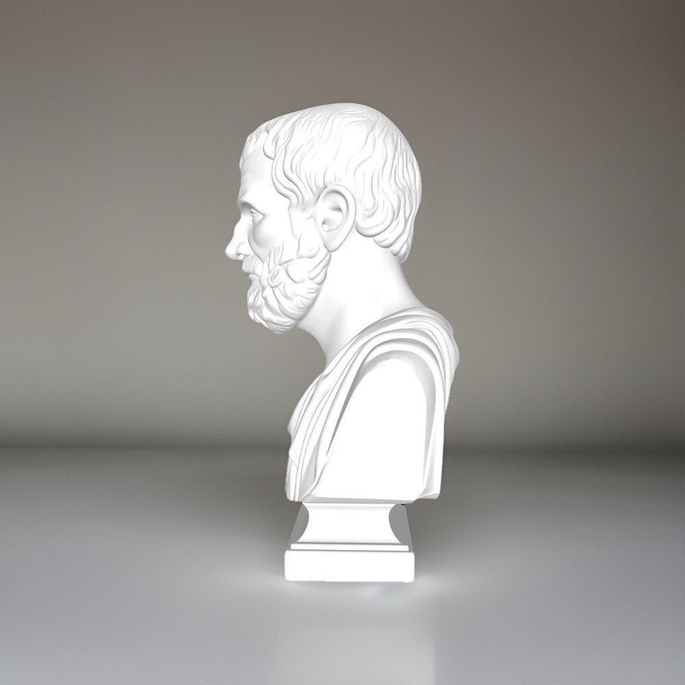 Aristotle Bust- 8 inches- White