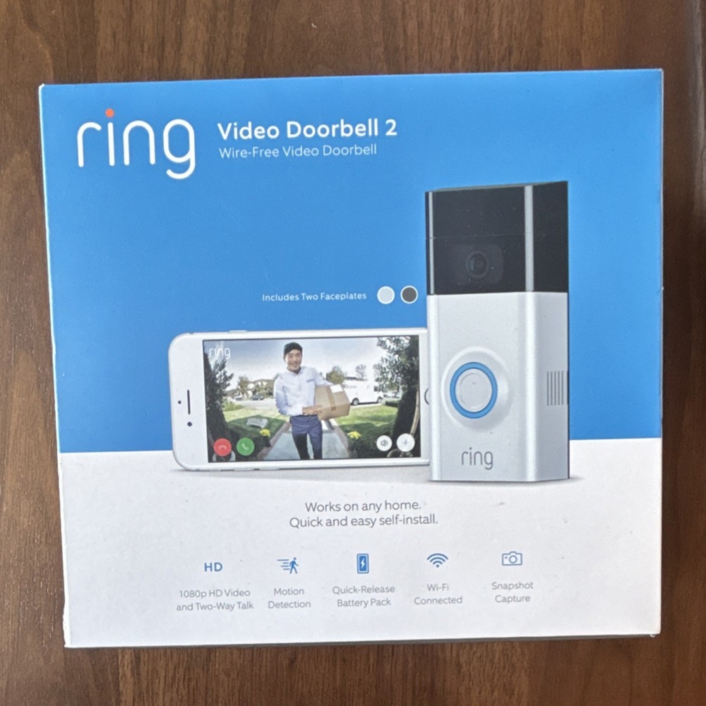 Ring Video Doorbell 2 Wireless HD Video Motion Detection Two Faceplates