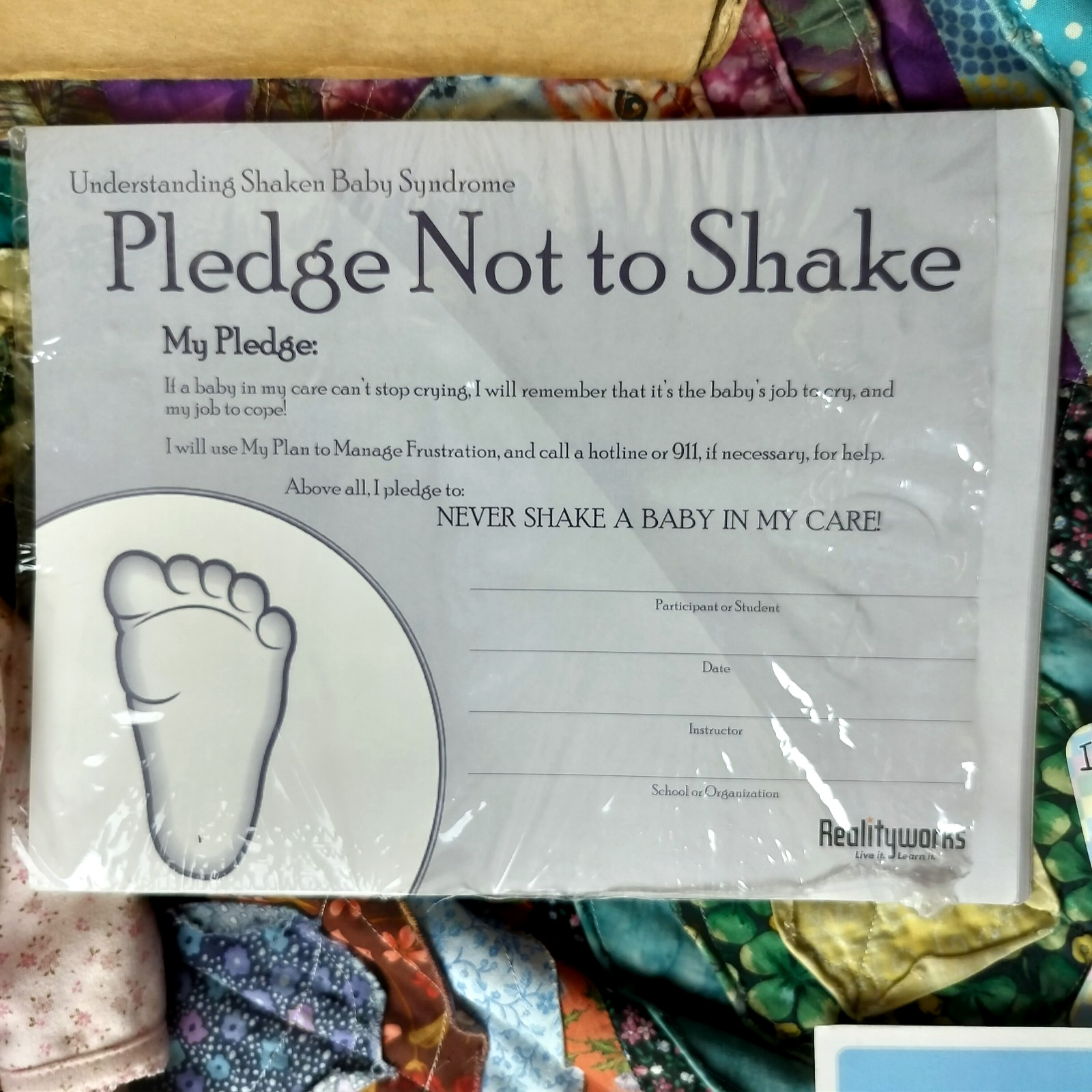 RealCare Realityworks Shaken Baby Syndrome Simulator In Box With Key And More