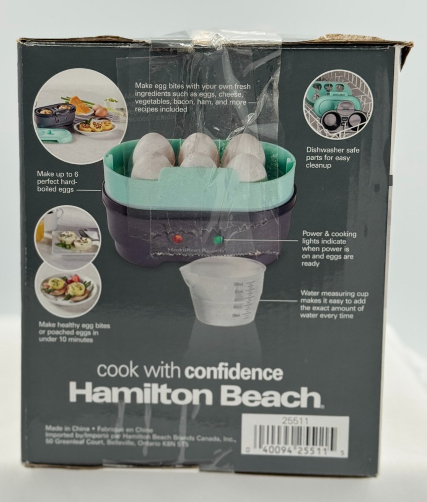 Hamilton Beach Egg Bites Maker - NEW In Box - W/ Hard Boiled Egg Insert