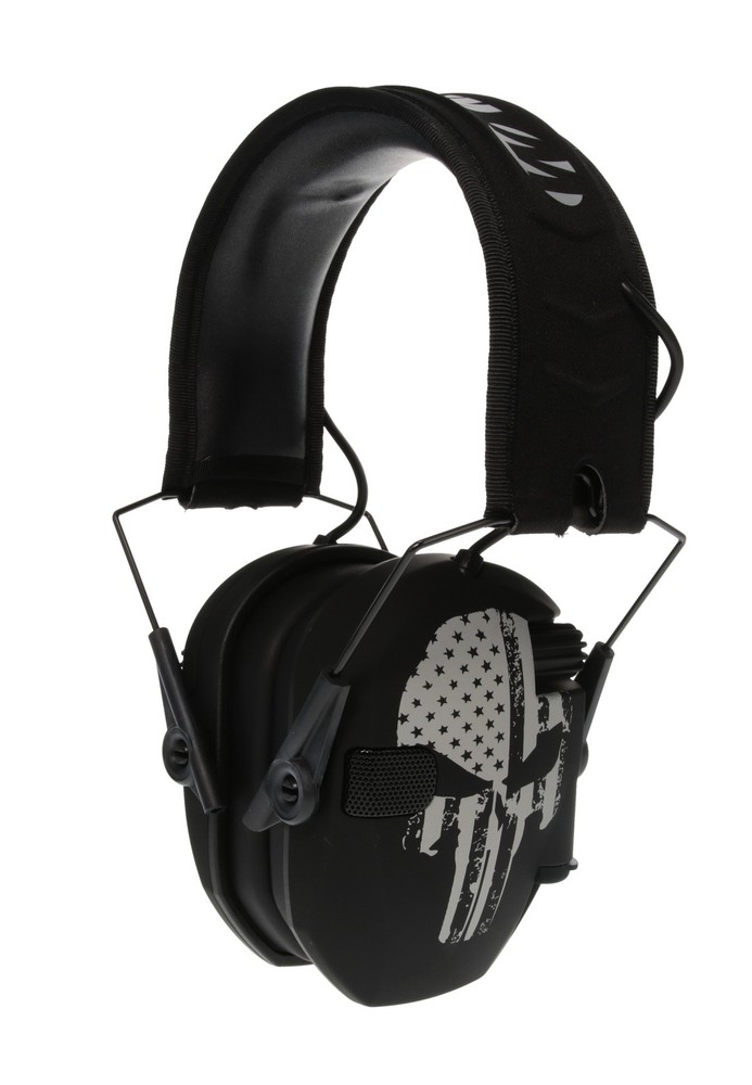 Walkers Game Ear Razor Muffs (Punisher) with Protective Case