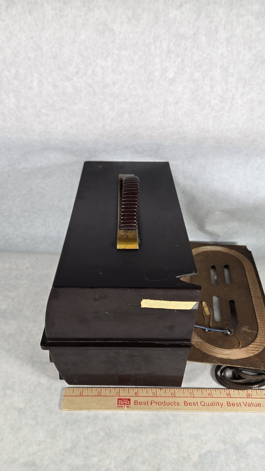 Vintage MCM Zenith Model J615 AM Tabletop Tube Radio POWERS ON/PARTS See Photos