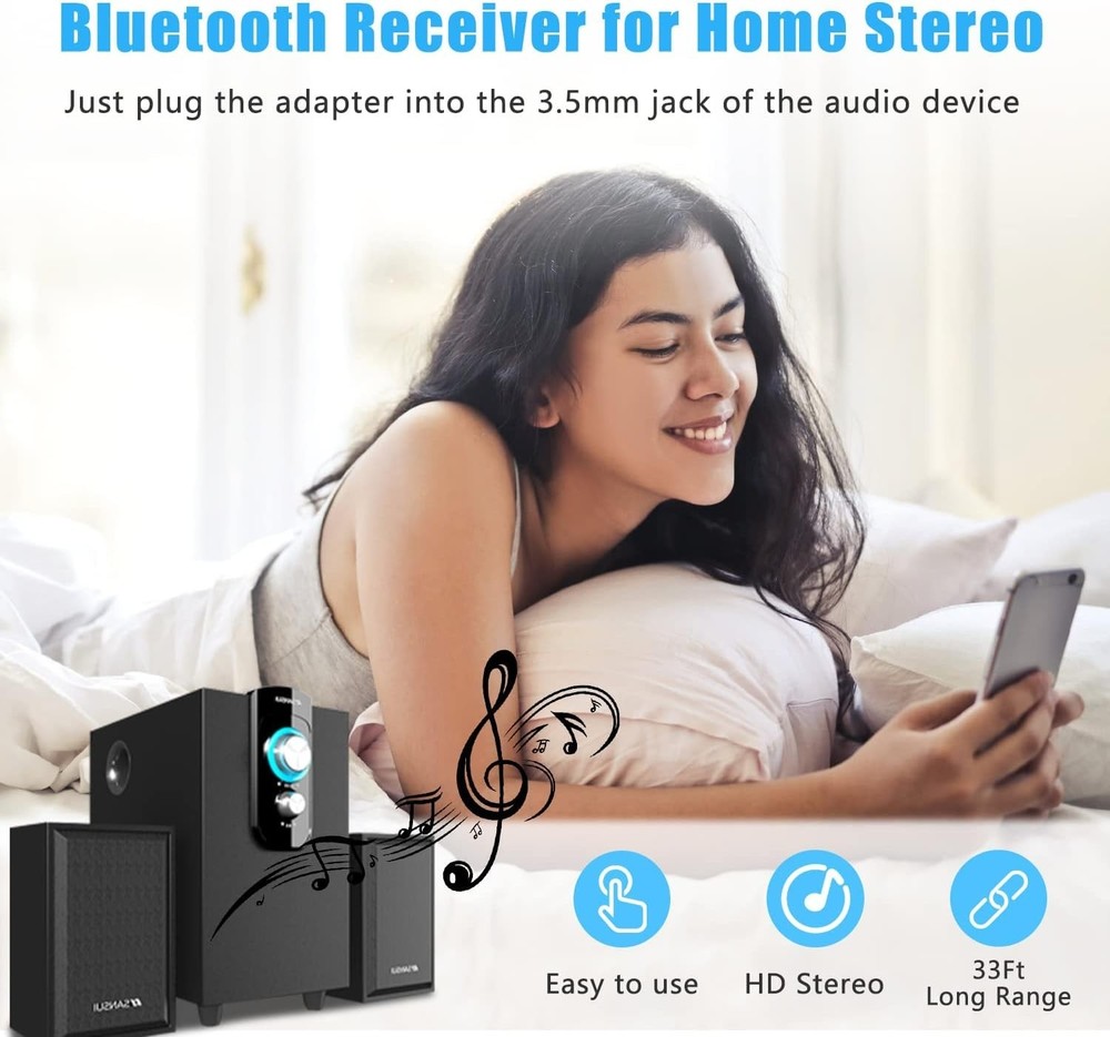 Mini Portable Bluetooth Aux Adapter - Upgrade Your Car & Stereo Music Experience