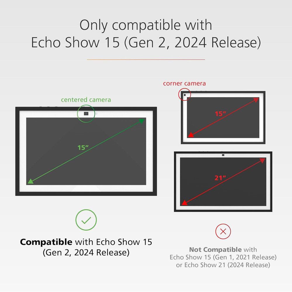 Made for Amazon Frame for Echo Show 15 (Gen 2, 2024 Release)