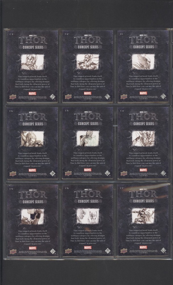 2011 Upper Deck Thor: Concept Series Cards Complete Set (13/13) B1