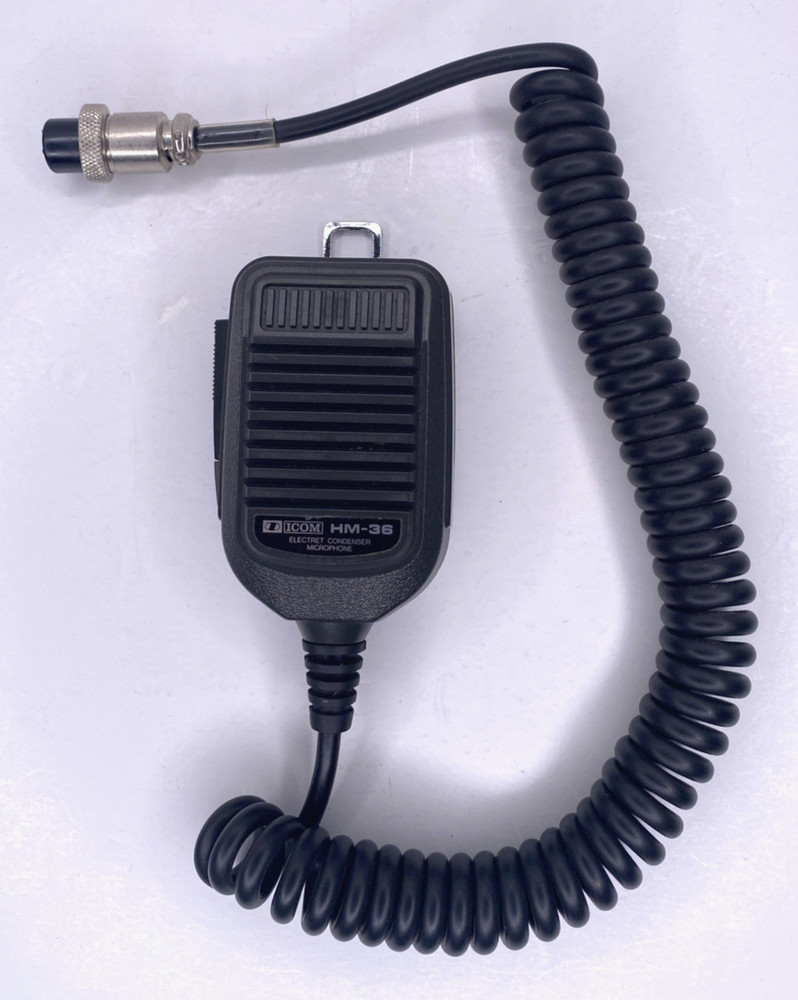 ICOM HM-36 Original Electret Condenser Mic 8 Pin Plug Up/Down Controls Untested