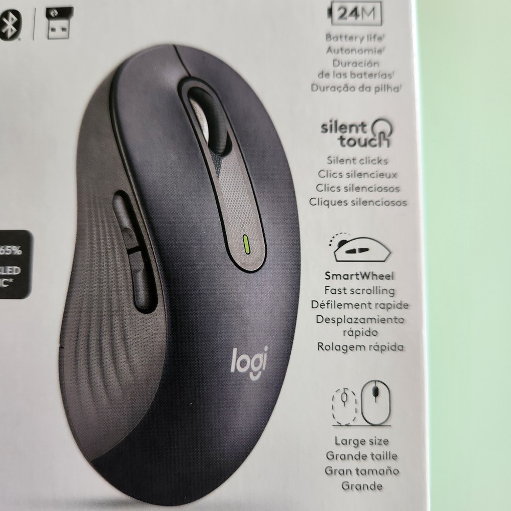 Logitech Signature Mouse Bluetooth & USB M650L Large size for Windows macOS NEW