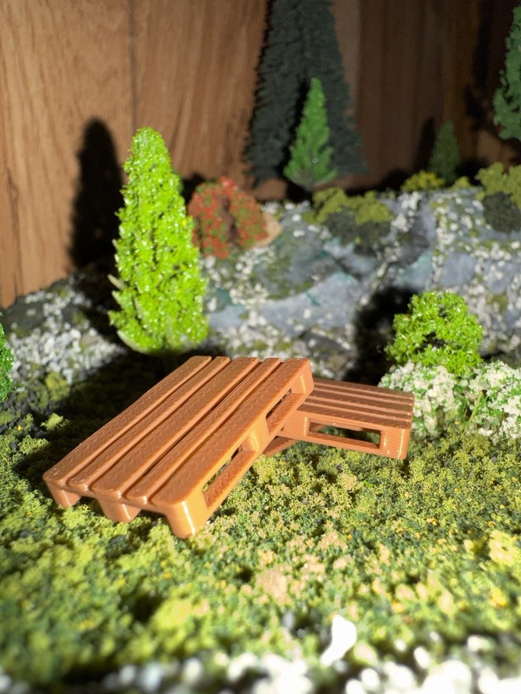 1:48 O Gauge Pallets 4PK - Brown