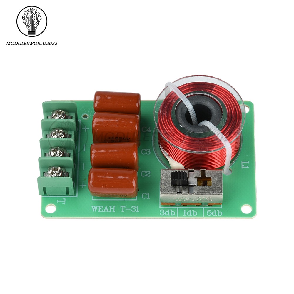 100W Tweeter Frequency Divider Adjustable Sound Quality Car Crossover Splitter
