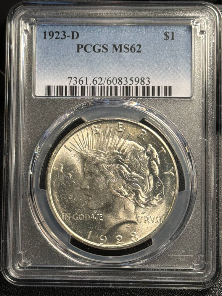 1923 D Peace Silver Dollar PCGS MS-62