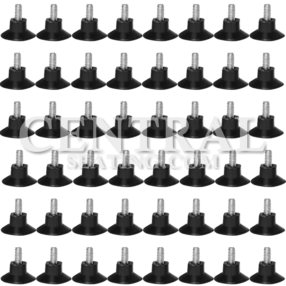1"H Table Base Feet Leveler 48-Pack Black Plastic Stabilizer Wedges Leveling