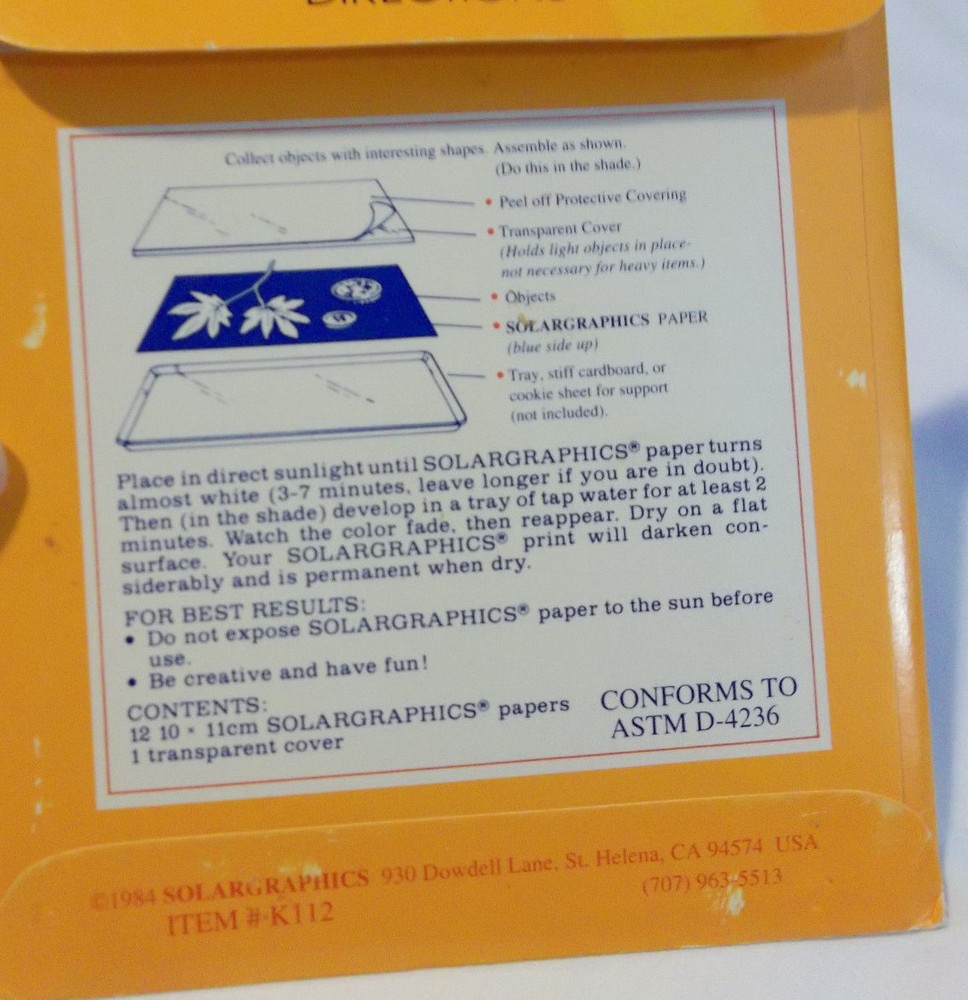 SOLARGRAPHICS Kit 10 x 11cm Papers - Opened, Partially Used