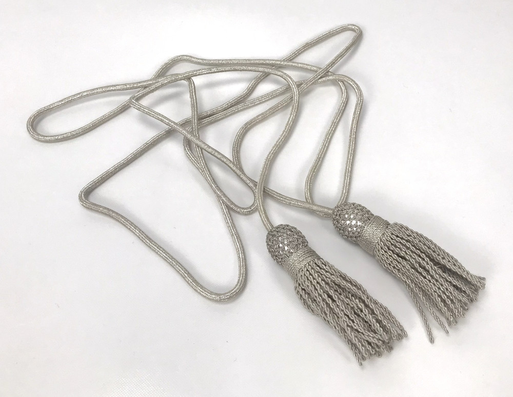 Silver Metallic Bugle, Flag, or Bagpipe Cord
