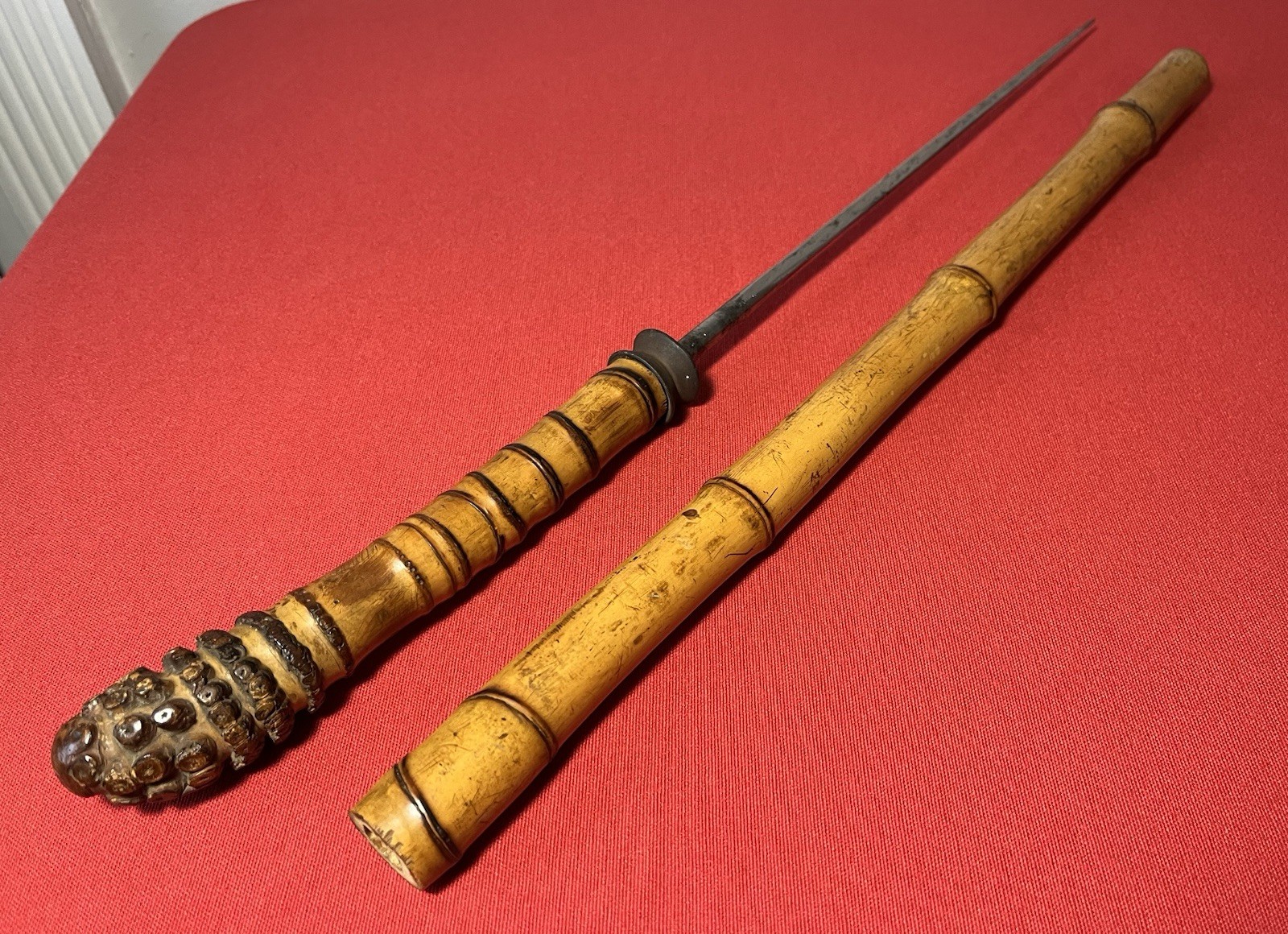 Original 19th Century Bamboo Sword / Swordstick - Swagger Stick