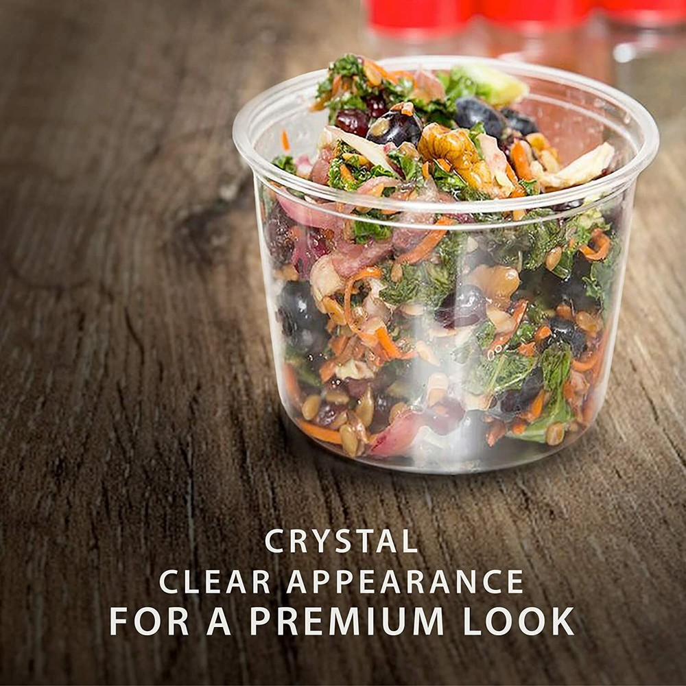 [5.5oz-200 set] Disposable Clear Plastic Cups with Lids.