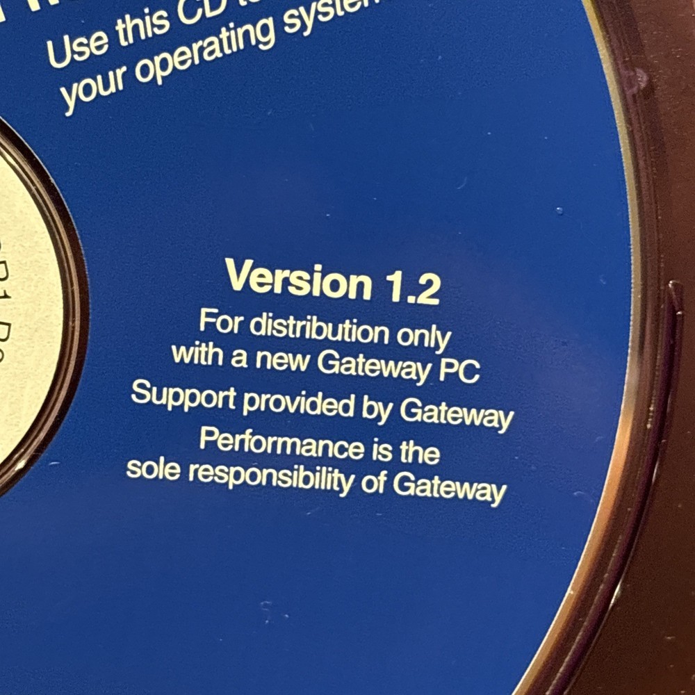 Vintage CD - Microsoft Windows XP Home Edition for Gateway