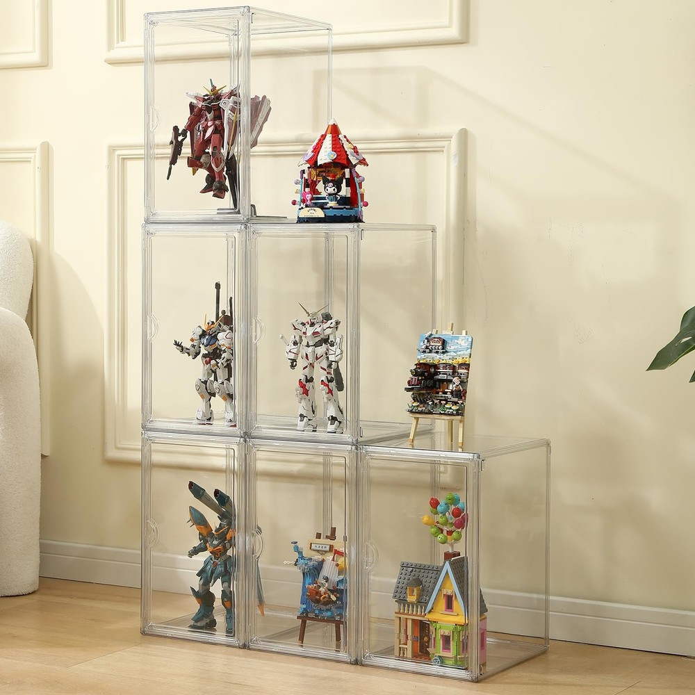 Sewup Shoe Boxes Clear Plastic Stackable Acrylic Sneaker Shoe Display Case Tr...
