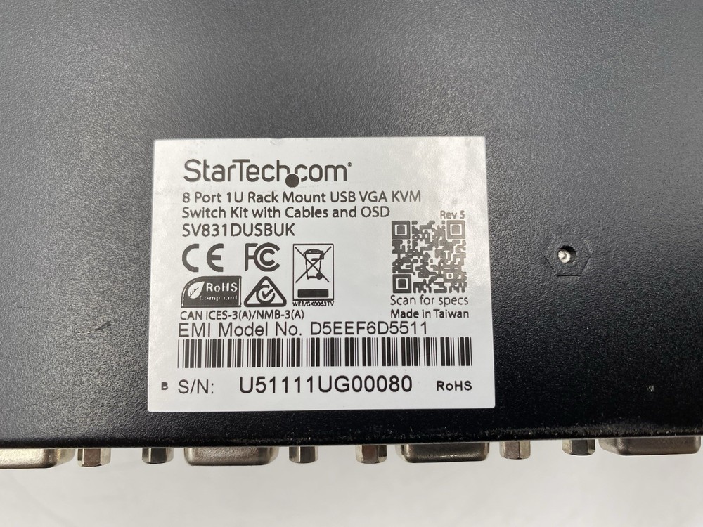 StarTech.com SV831DUSBU 8-Ports External KVM switch USB