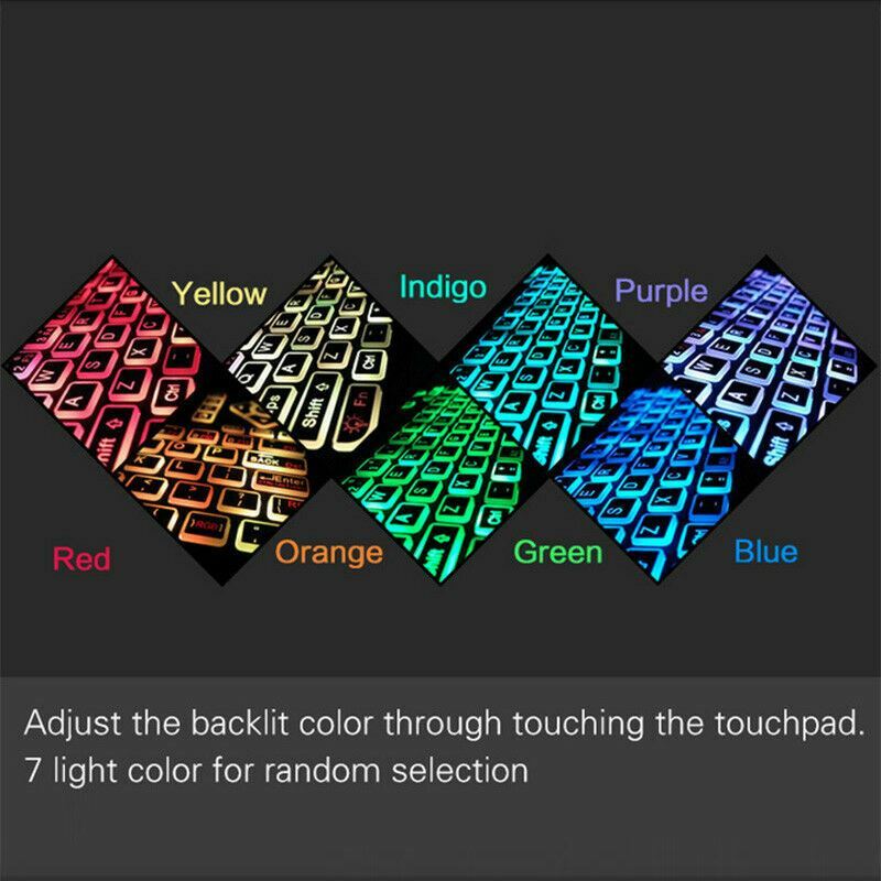 Q9 Mini 7 Color Backlit Handheld USB Wireless Keyboard+Touchpad Remote Control