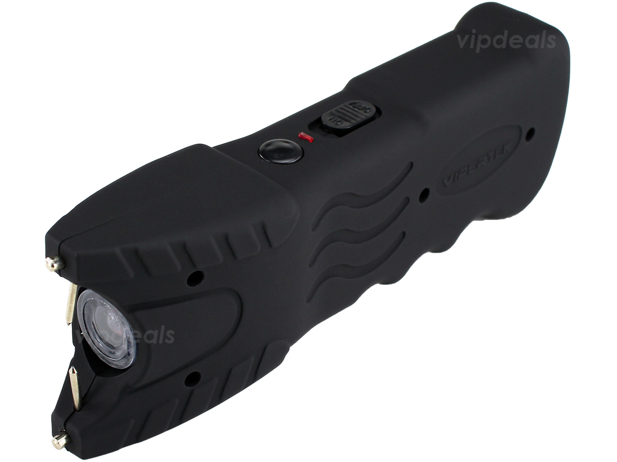 VIPERTEK Stun Gun VTS-979 - BLACK 500 BV Heavy Duty Rechargeable LED Flashlight