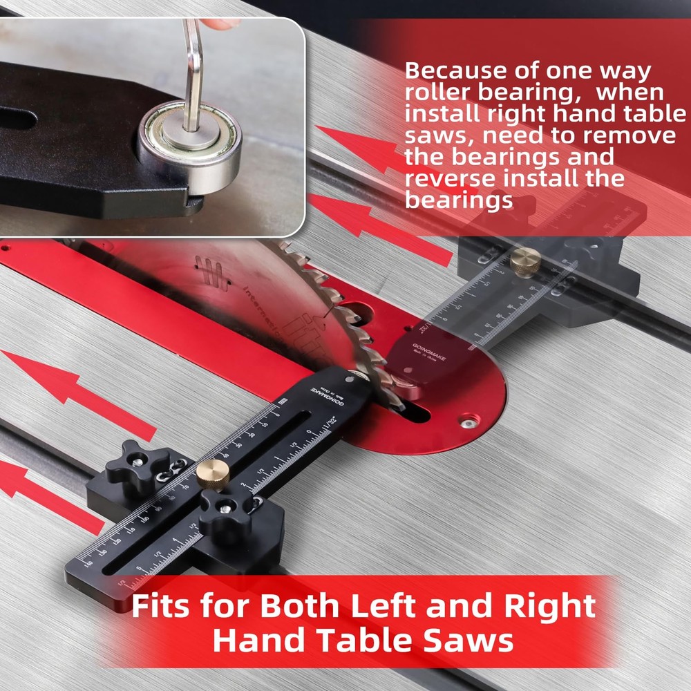 GOINGMAKE Thin Rip Jig Table Saw Jig Guide for Making Repetitive Narrow Thin ...