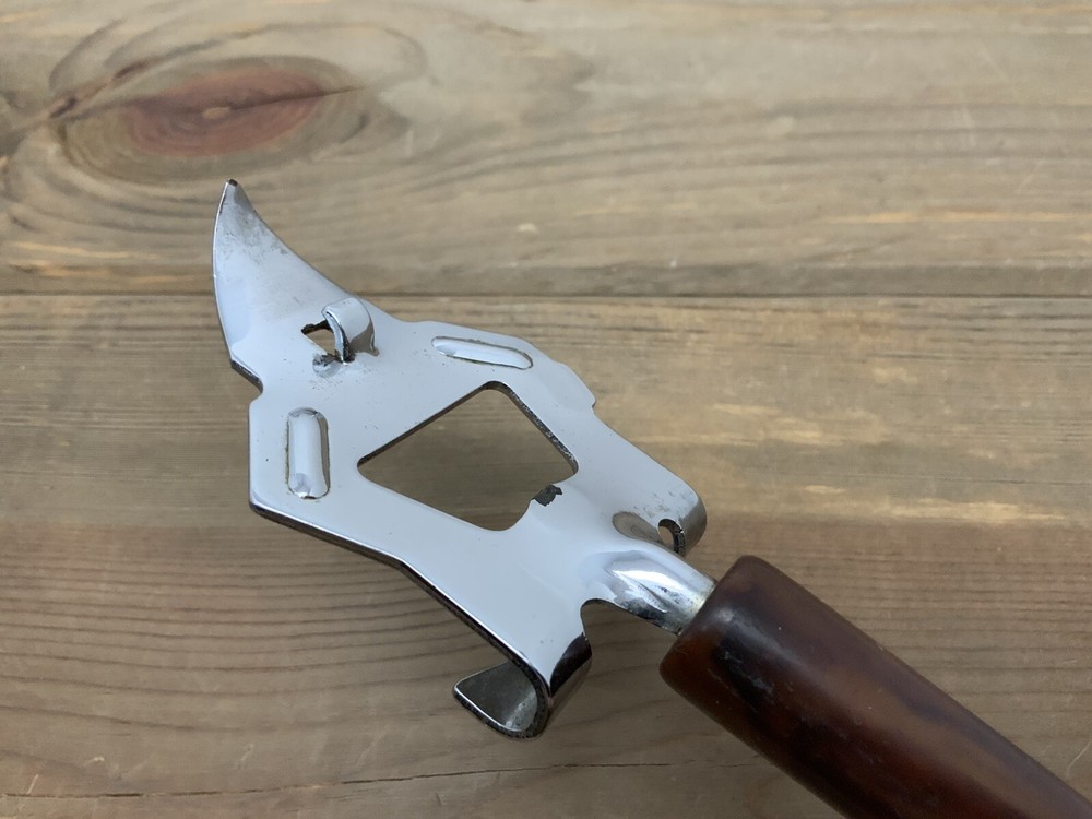 Vintage Can Bottle Opener Bakelite Handle Multi Purpose Gadget