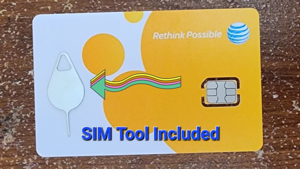"NEW" AT&T NANO 4FF SIM• 4G/5G • For iPhone, iPad & Android Devices-SEE NOTES