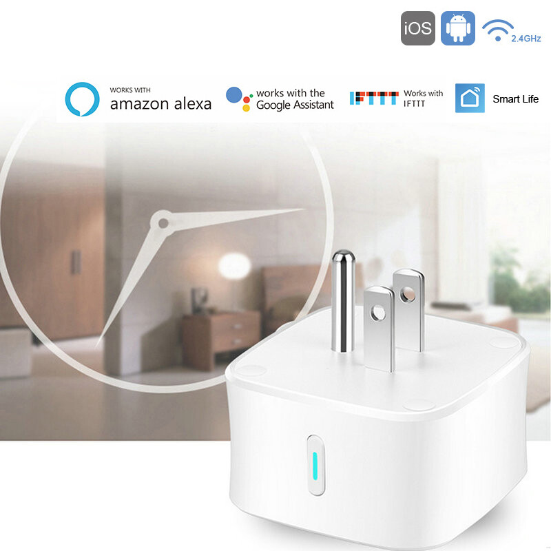 Mini WiFi Smart Plug Socket Outlet Adapter Alexa Google Home Remote Control US