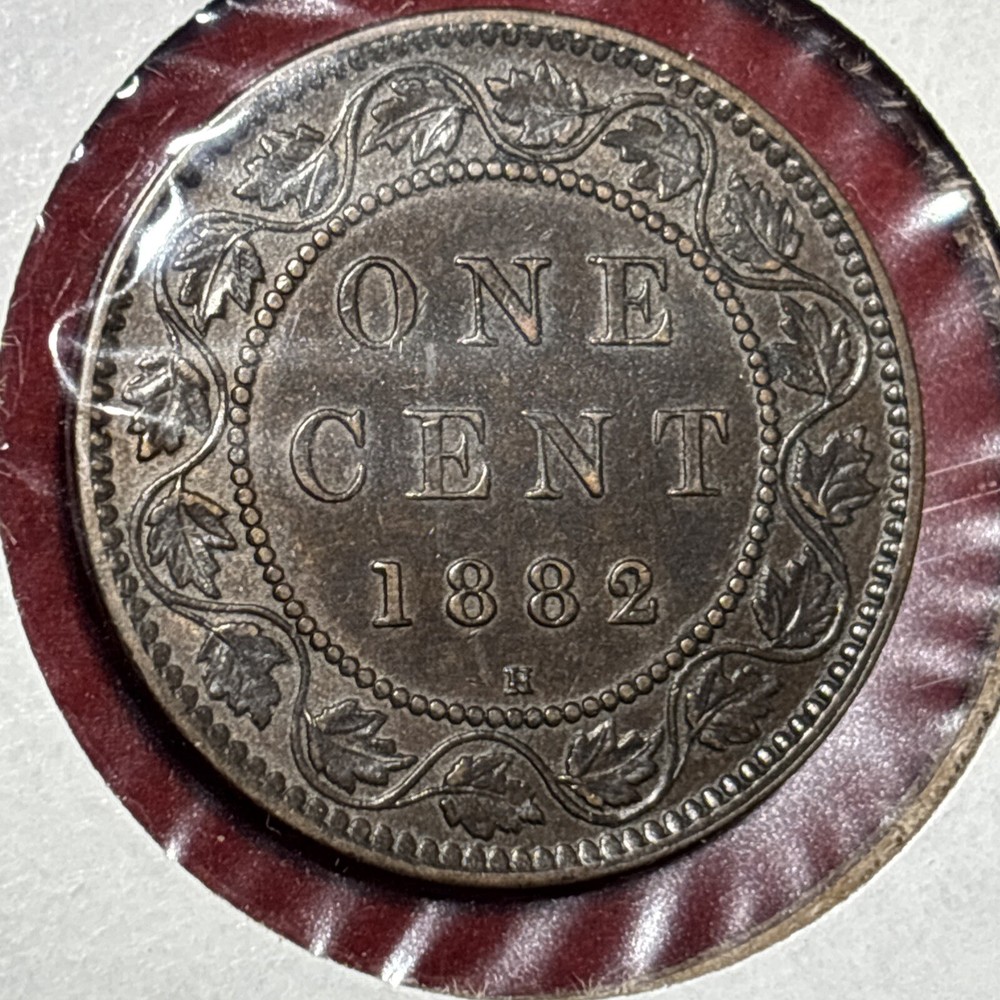 CANADA 1882 H Large Cent Choice AU About Uncirculated