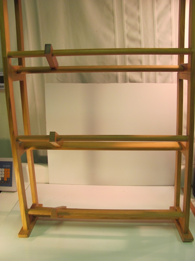 Solid Oak/Hardwood Dowel CD VHS Storage Rack – Made-in-USA