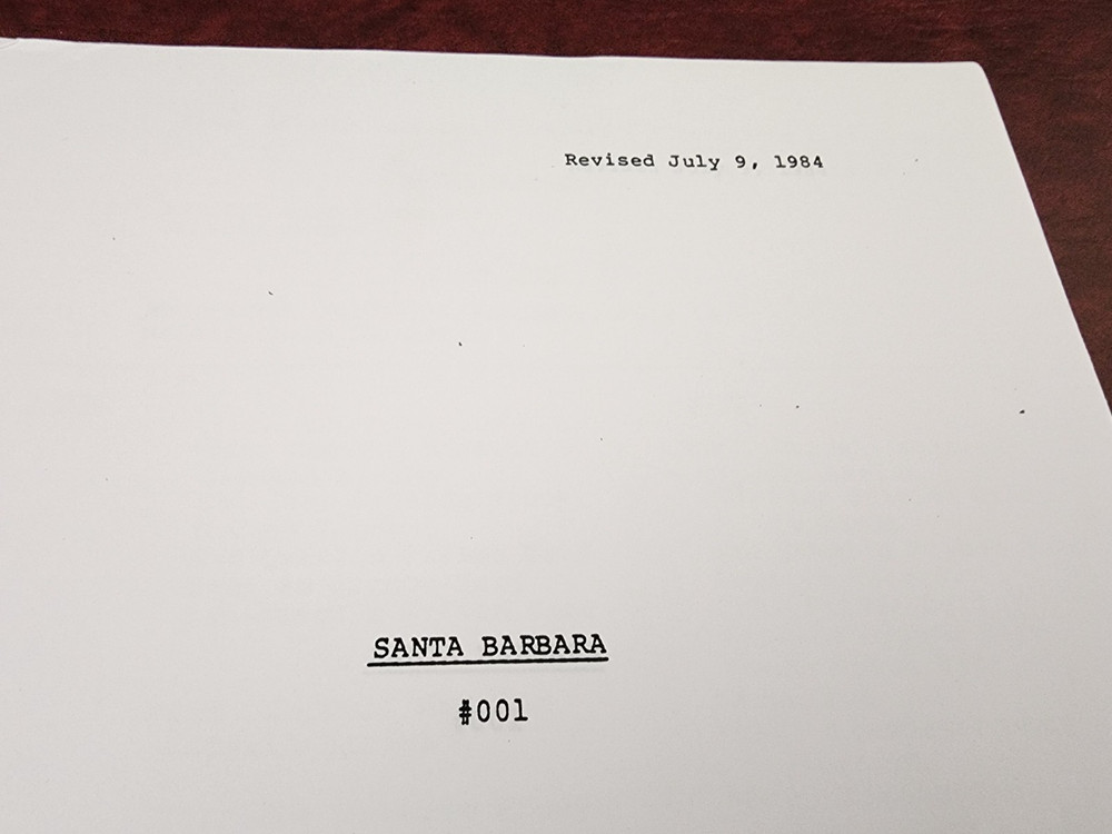 Soap Opera SANTA BARBARA PILOT script - Final Revised Version 9 July 1984