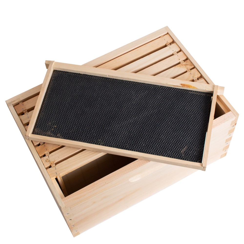 8 Frame Deep Assembled Beekeeping Box, Plastic Foundation Frames, Amish Made