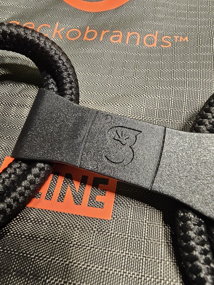 GECKOBRANDS Lightweight Waterproof Nylon Drawstring Backpack Black