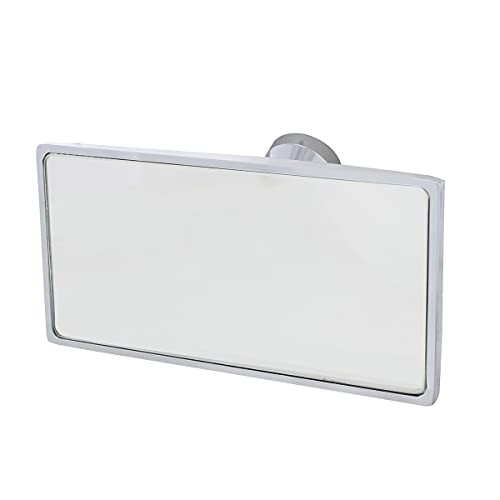 Rectangular Chrome Plated Aluminum Interior Rear View Mirror With Glue-On