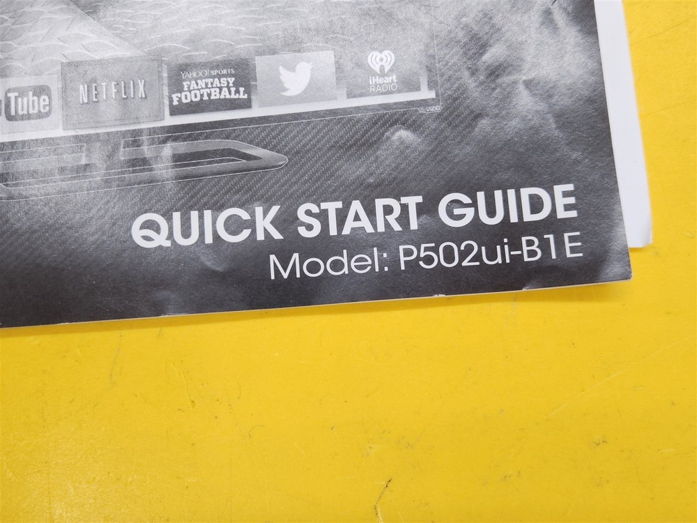 ⭐️⭐️⭐️⭐️⭐️ Vizio Quick Start Guide Model: P502ui-B1E