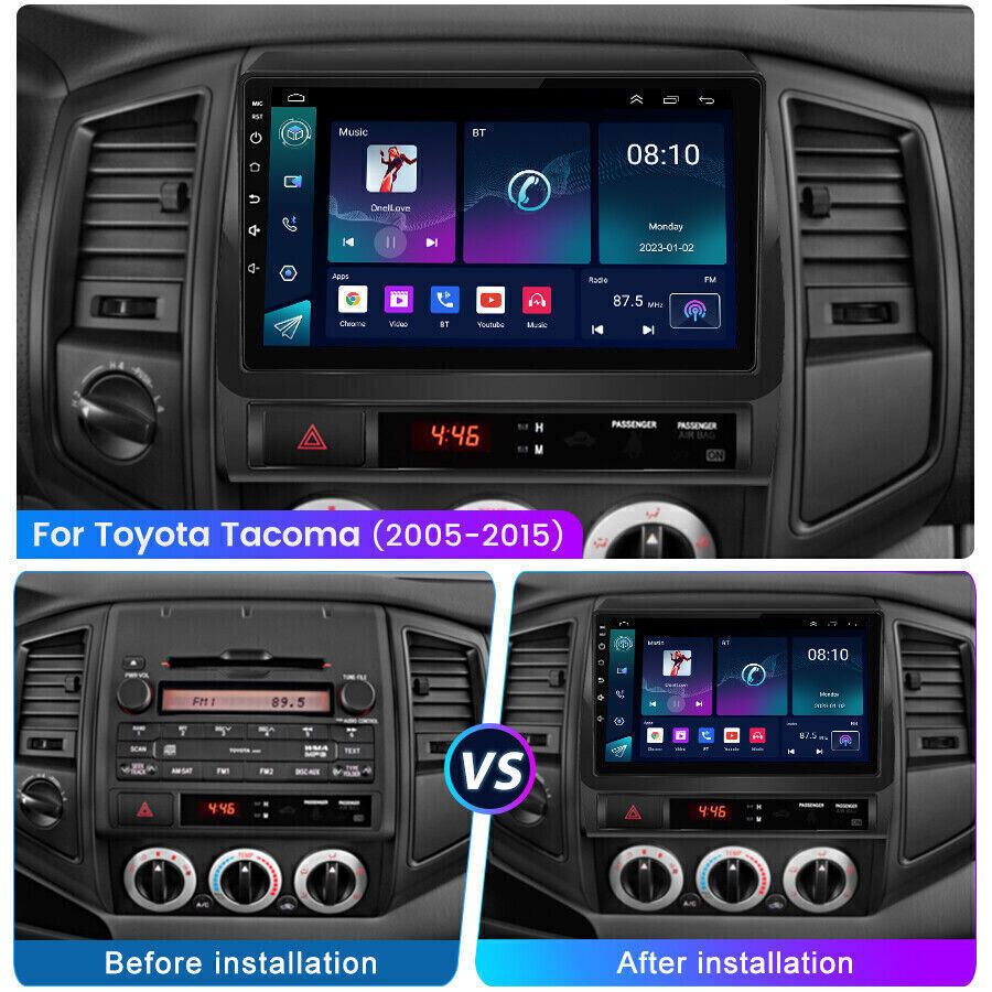 Android 13.0 Car Stereo Radio Wifi Apple CarPlay GPS For Toyota Tacoma 2005-2013
