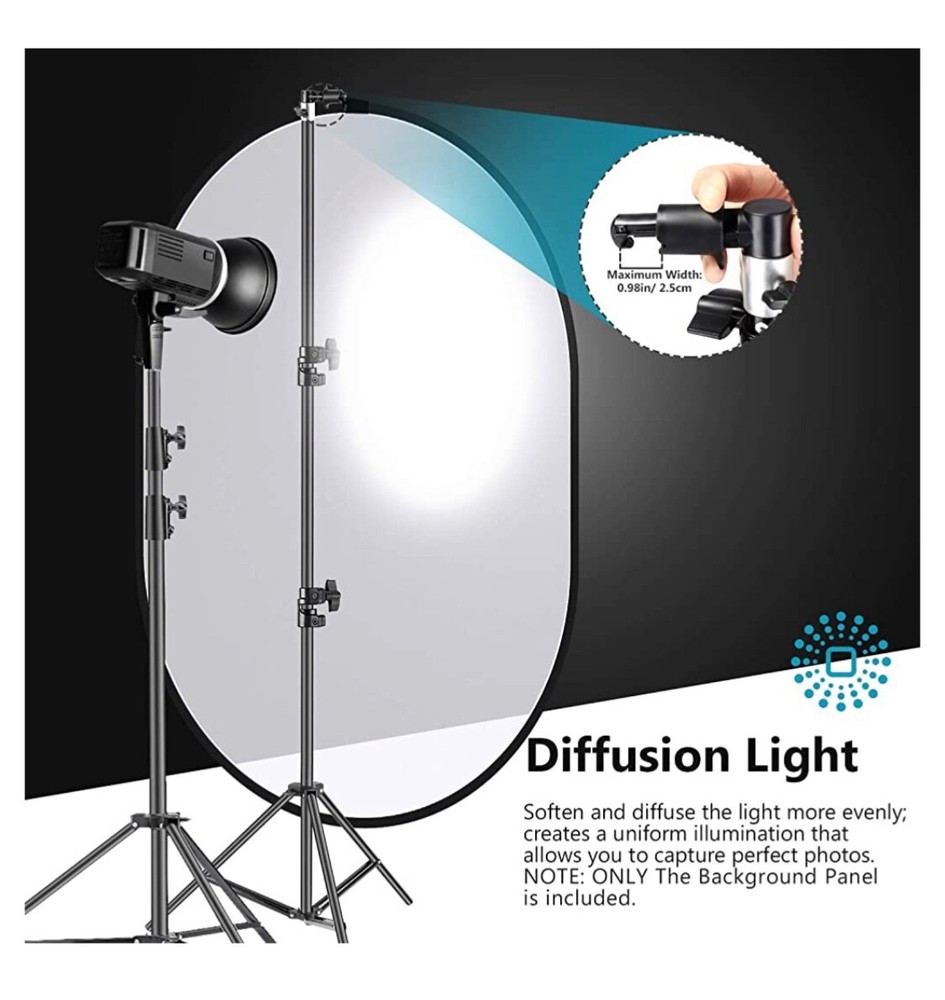 Neewer 5'x7'Chromakey Soft White Collapsible Diffuser Panel&Support Stand Kit