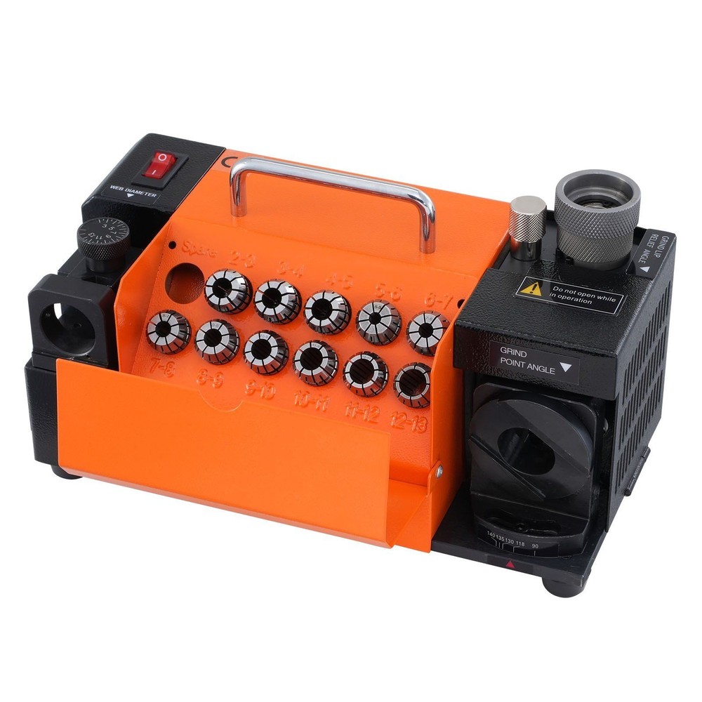 3-13mm Drill Bit Sharpener Grinder with 11 Collets & Precision Adjustment