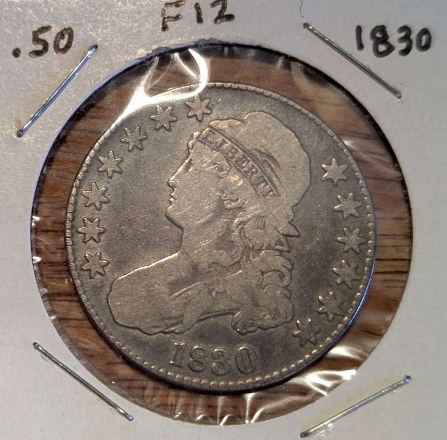 1830 Capped Bust Half Dollar - Fine Condition