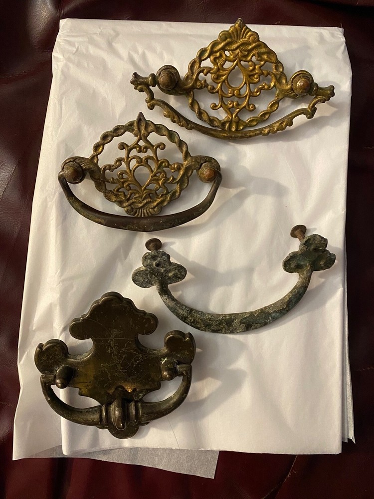 4 Different Vintage Drawer Pulls Handles Hardware Mid Century Modern
