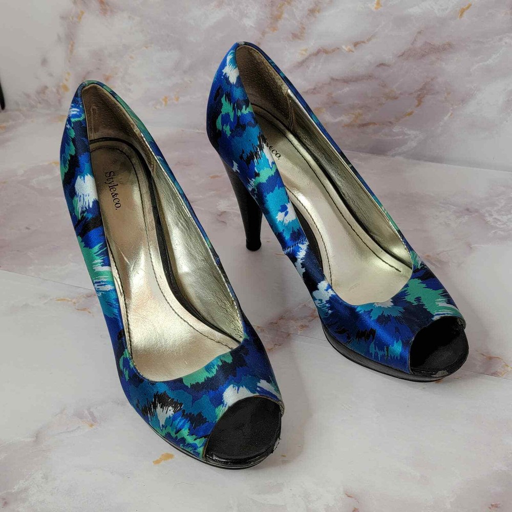 Style & Co Tie dye Open Toe Heel