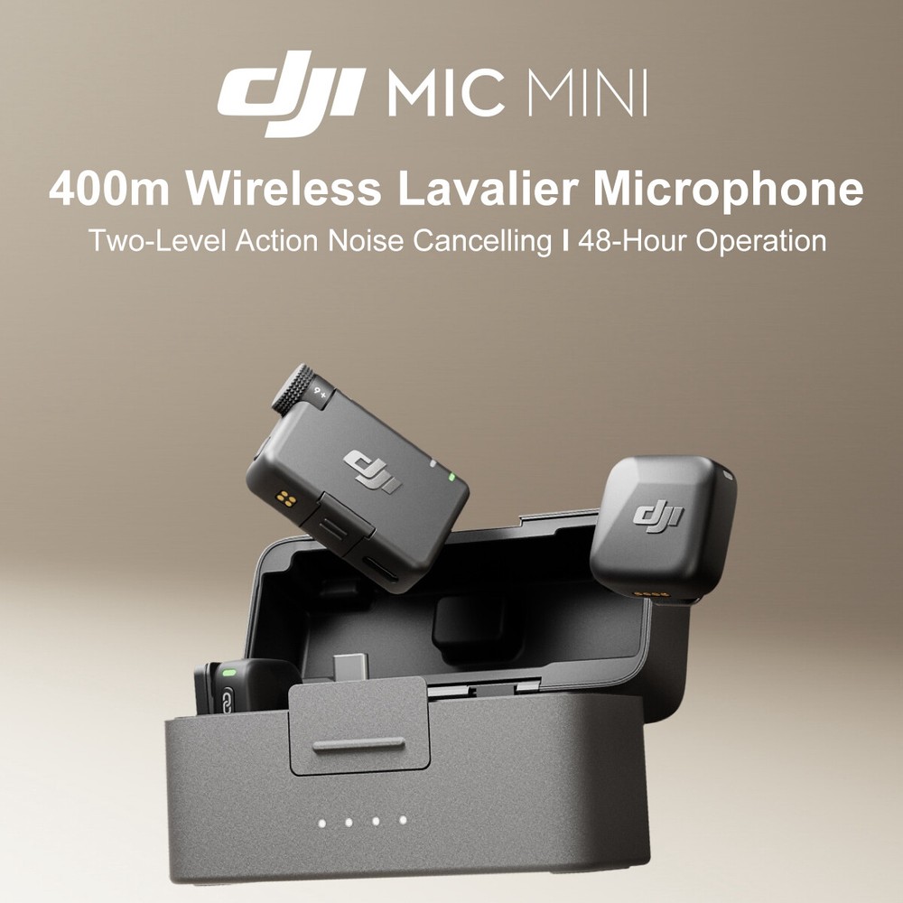 DJI Mic Mini 1312ft Wireless Lavalier Microphone for Camera/iPhone/Android Vlog