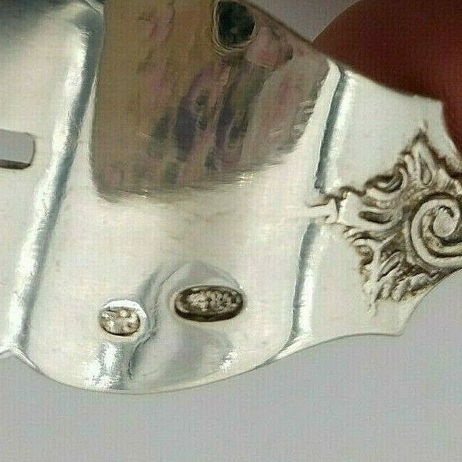 Russian 84 Silver Fish Fork with Fancy Design #7018