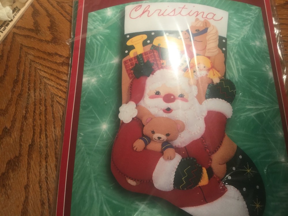 Christmas Stocking Felt Appliqué Craft Kit