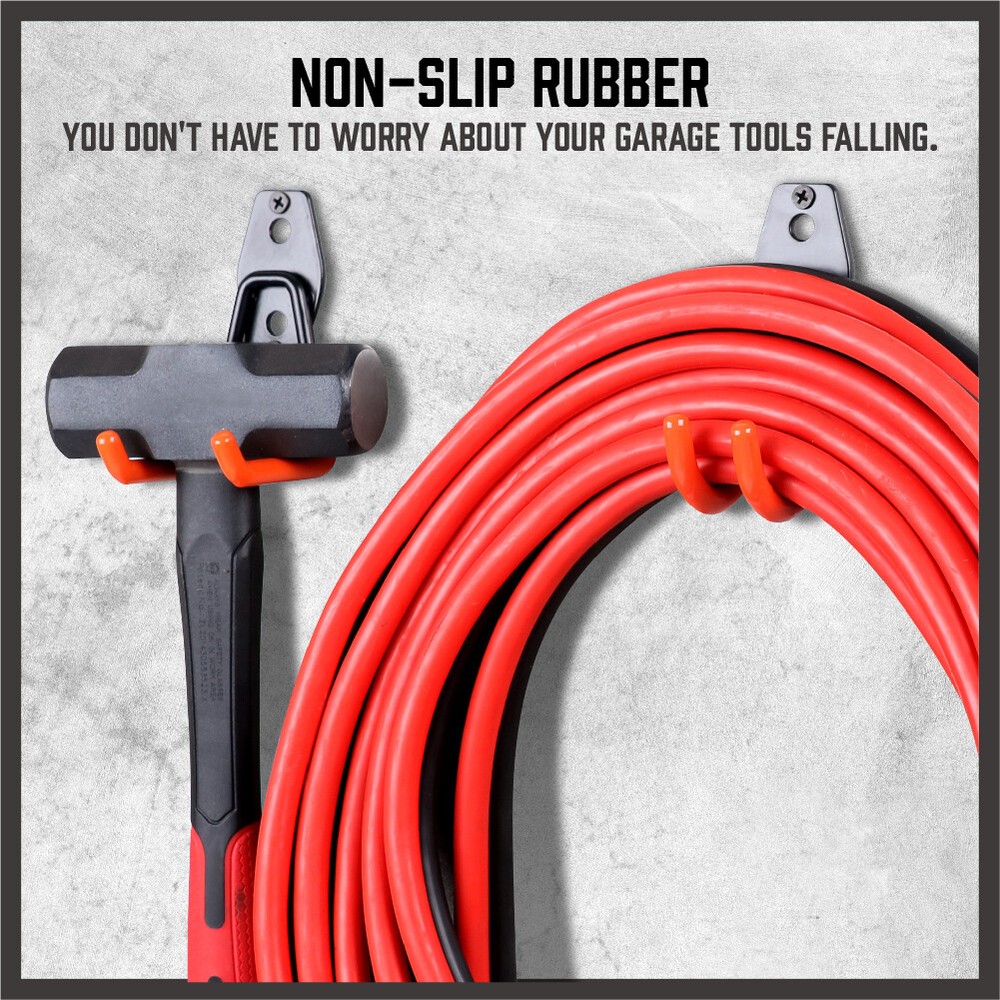 10-Pack Garage Storage Utility Double Hooks Power Tools Ladders Bikes Bulk Items