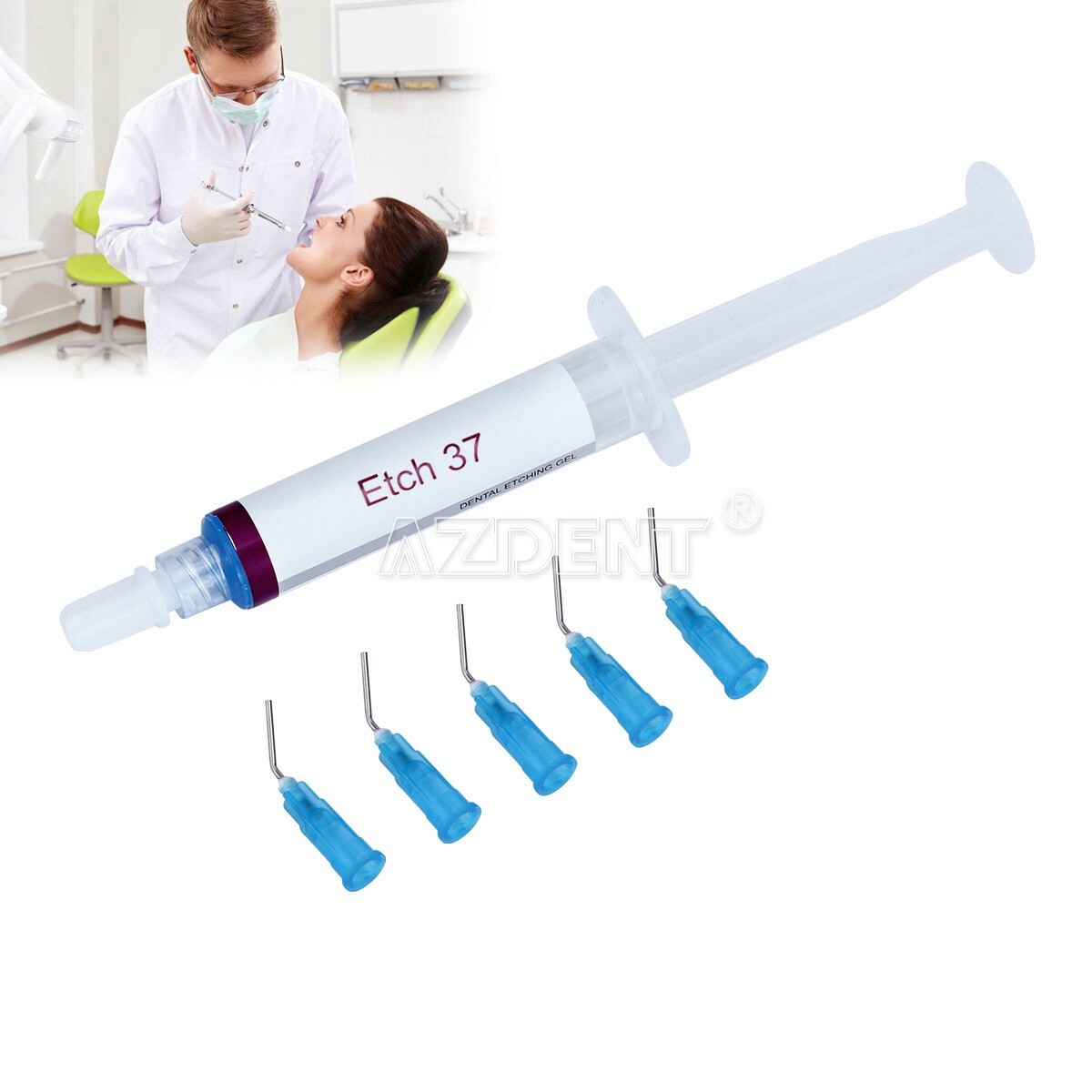 Dentex Dental Acid Etching Gel 37% 5 ml/syringe DX Etch 37