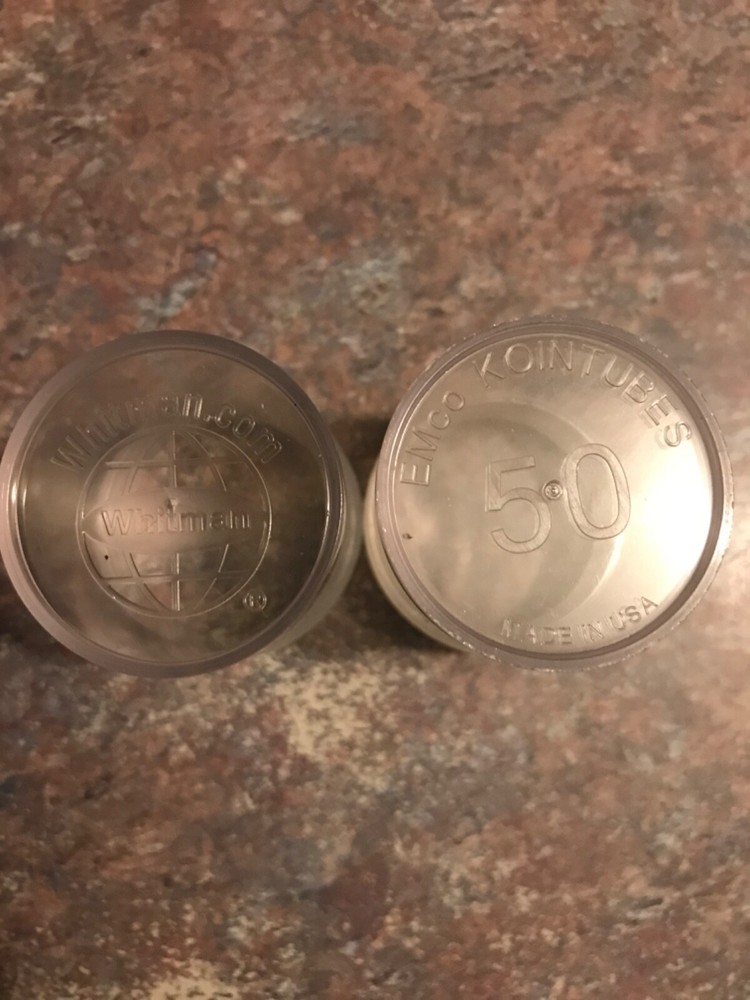 2 - HALF DOLLAR GENTLY USED COIN TUBES