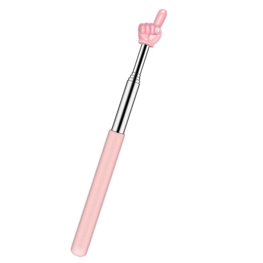 Retractable Teacher Pointer for Classroom Kids Reading, Dumero Pink