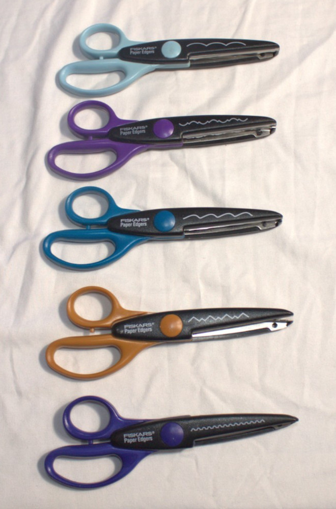 Fiskars Paper Edgers Scissors 5 pack crafting scissors